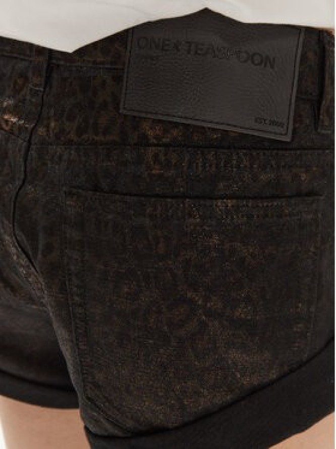 One Teaspoon Szorty jeansowe 26534 Brązowy Slim Fit