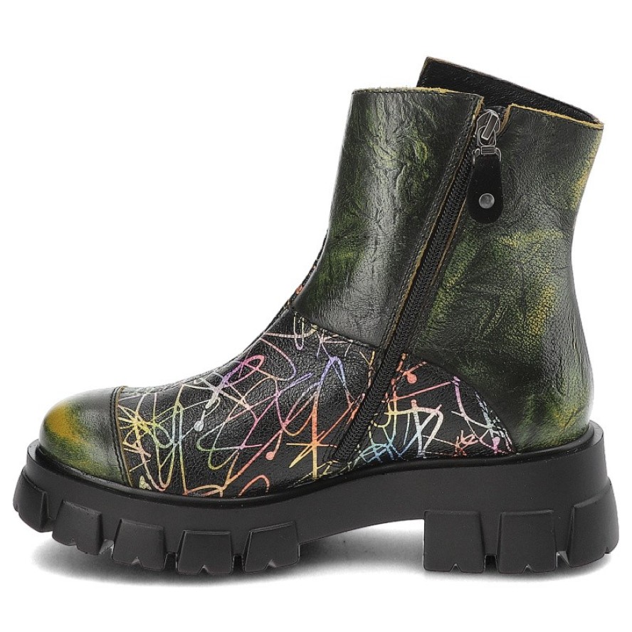 Zielone Botki Maciejka Modne Obuwie Damskie