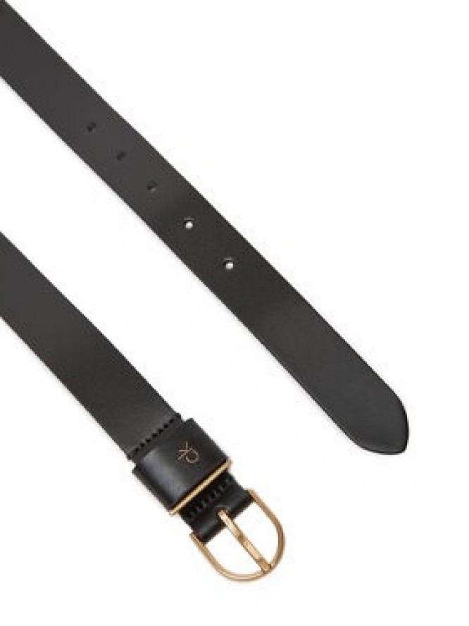 Calvin Klein Pasek Damski Ck Metal Loop Round Buckle 25Mm LV04F7039G Czarny