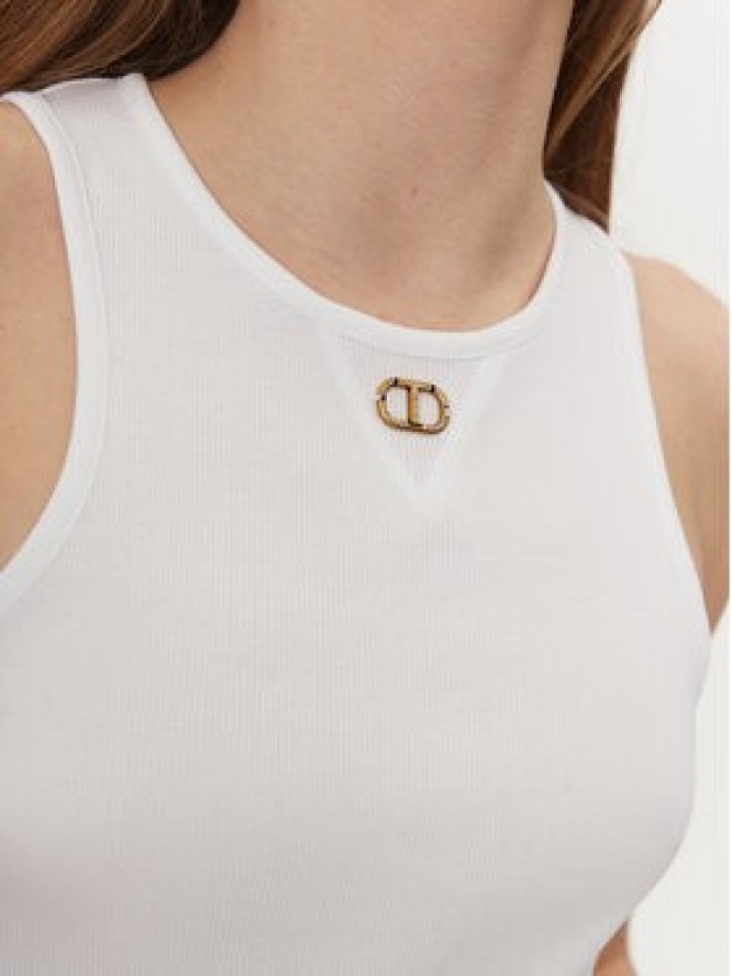 TWINSET Top 251TP2550 Biały Slim Fit