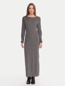 Kontatto Sukienka dzianinowa 3M0964C Szary Slim Fit