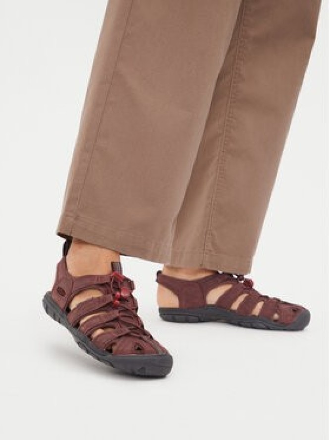 Keen Sandały Clearwater Cnx Lleather 1025088 Bordowy