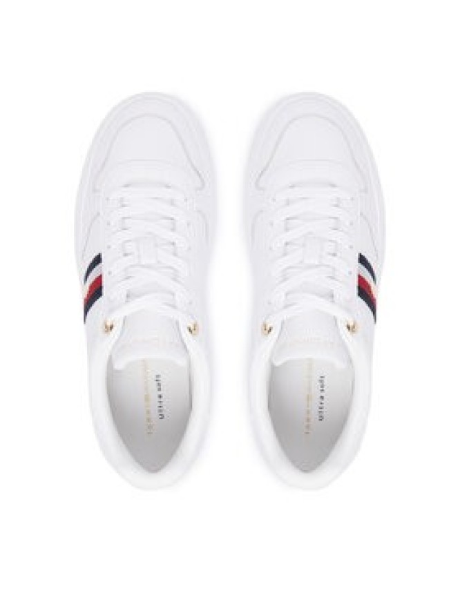 Tommy Hilfiger Sneakersy Icon Court Light Webbing FW0FW09602 Biały