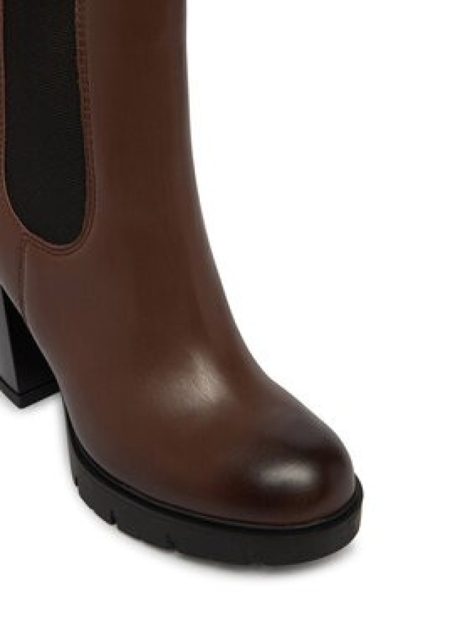 Tommy Jeans Botki Tjw Chelsea High Heel Boots EN0EN03112 Brązowy
