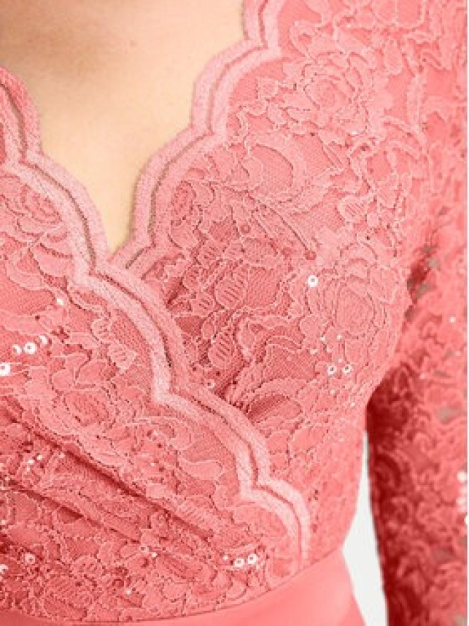 Swing Sukienka koktajlowa 5AE29100 Koralowy Regular Fit