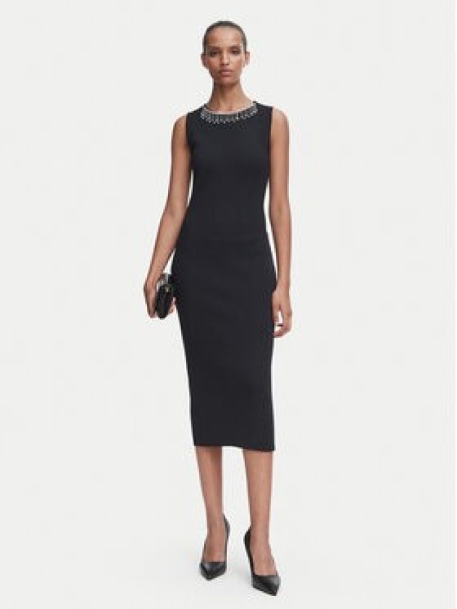 Rinascimento Sukienka koktajlowa CFM0012352003 Czarny Slim Fit