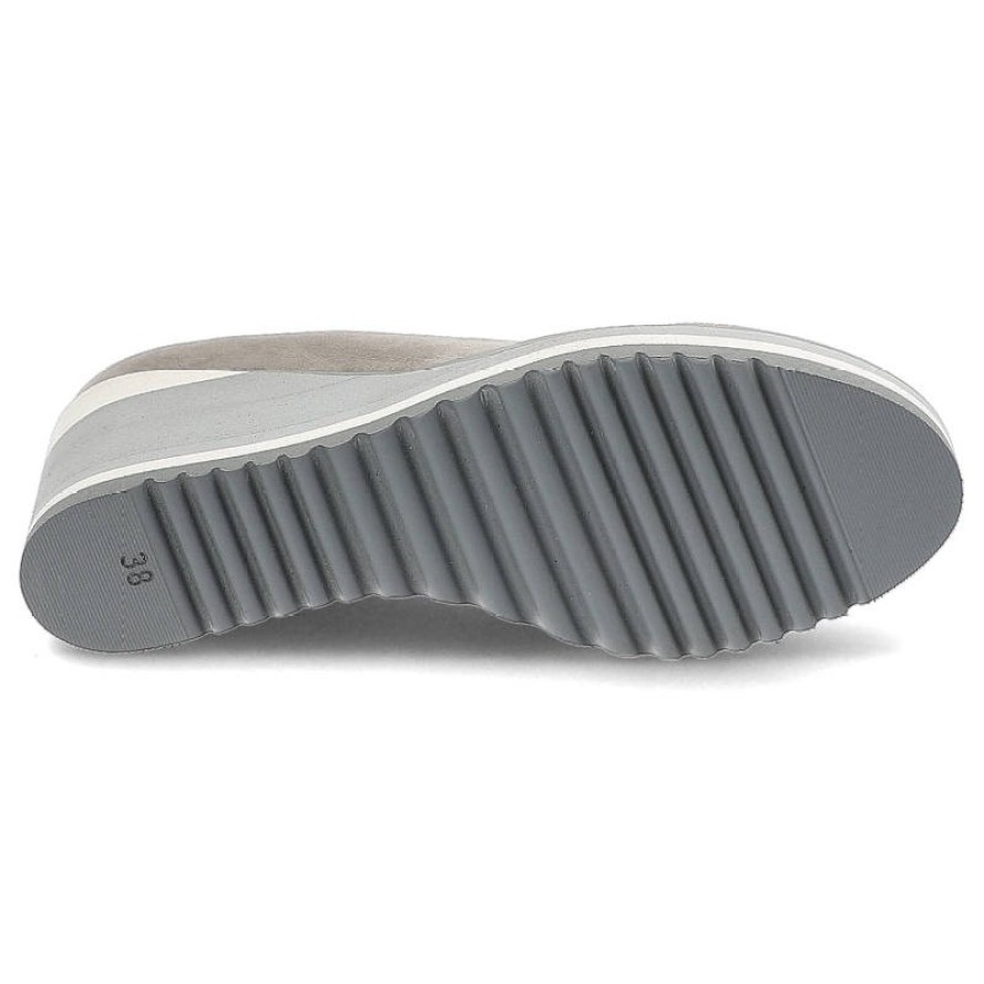 Szare Czółenka Libero Wygodne Skórzane Buty