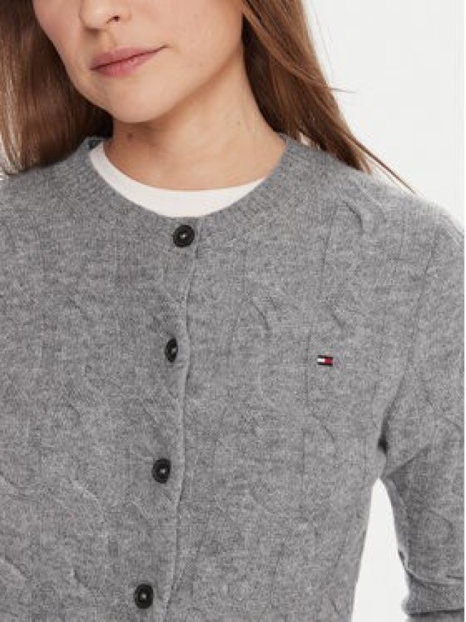 Tommy Hilfiger Kardigan WW0WW47463 Szary Regular Fit