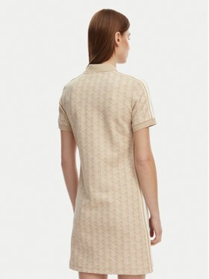 Lacoste Sukienka codzienna EF2655 Beżowy jasny Slim Fit