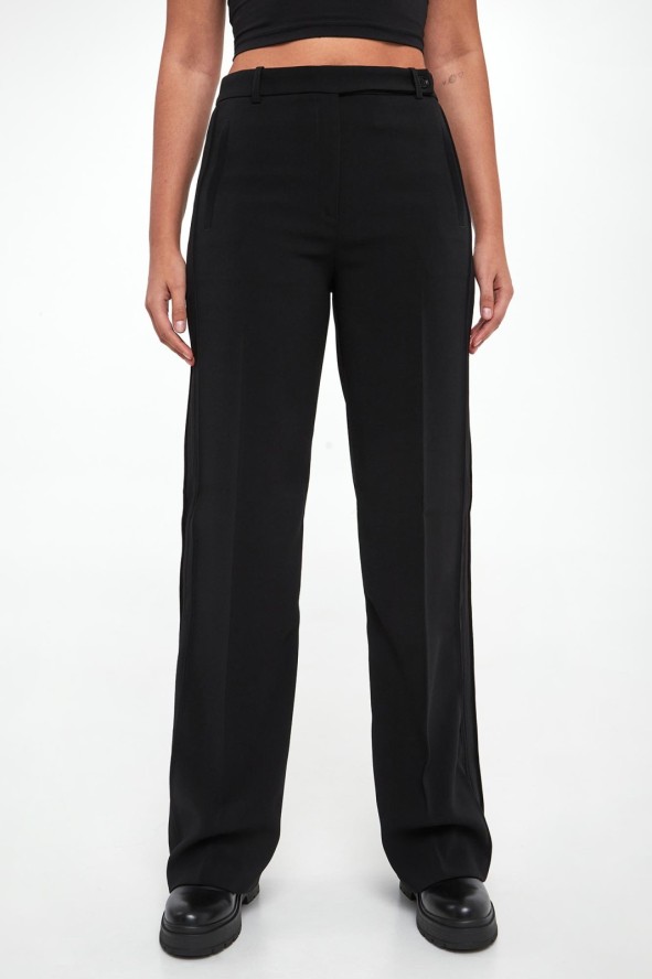 Spodnie damskie z krepy Rufa PINKO