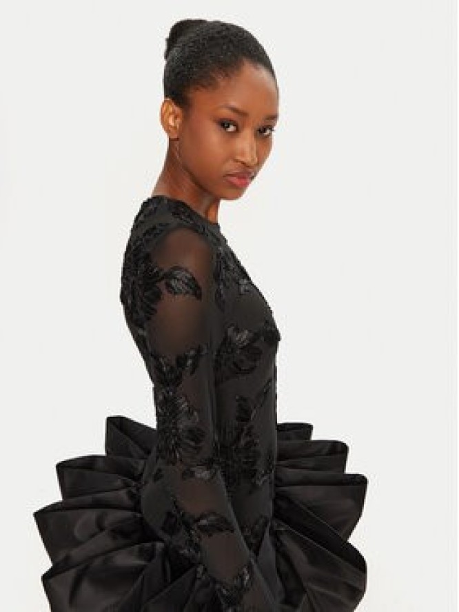 ROTATE Sukienka koktajlowa 114036100 Czarny Slim Fit