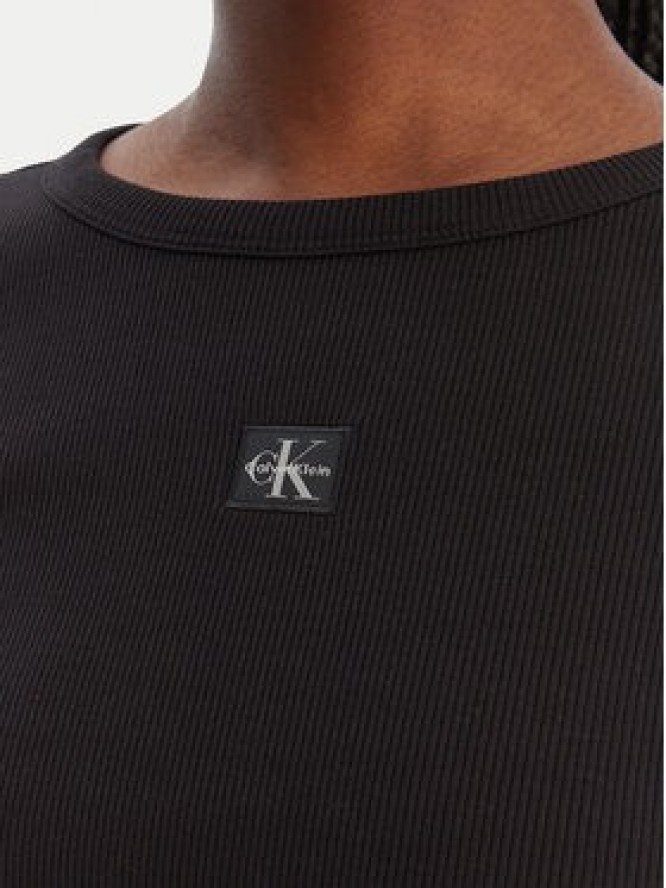 Calvin Klein Jeans Bluzka LV047E205G Czarny Slim Fit