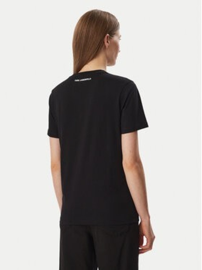 KARL LAGERFELD T-Shirt Apres B4W17039 Czarny Regular Fit