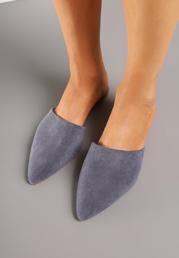 Niebieskie Klapki w Stylu Muli Arivria