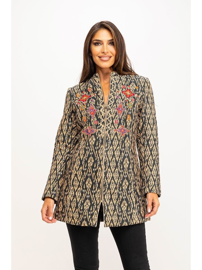 Peace & Love Kurtka przejściowa w kolorze złoto-czarnym rozmiar: XL