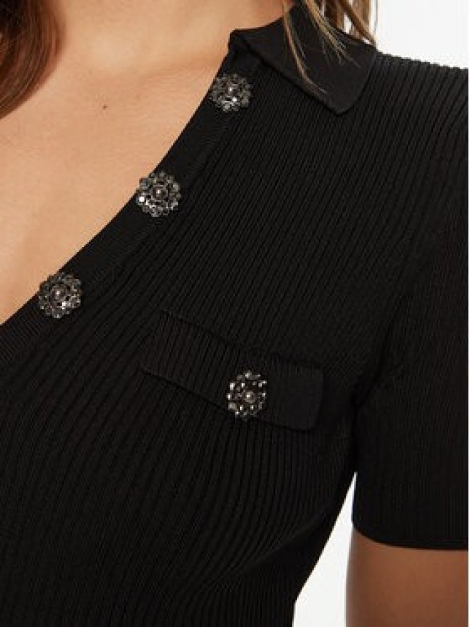 Guess Sukienka dzianinowa W5RK18 Z2U00 Czarny Regular Fit