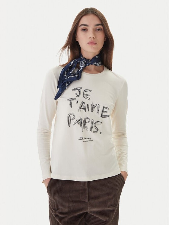 Weekend Max Mara Bluzka Renoir 2525946032 Écru Regular Fit