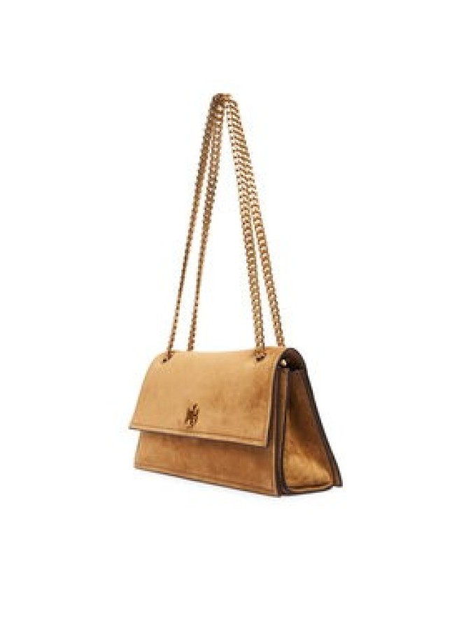 Tory Burch Torebka Kira Turnlock Suede Shoulder Bag 178857 Brązowy