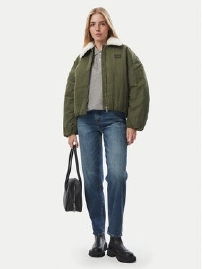 Tommy Jeans Kurtka przejściowa DW0DW23413 Zielony ciemny Relaxed Fit