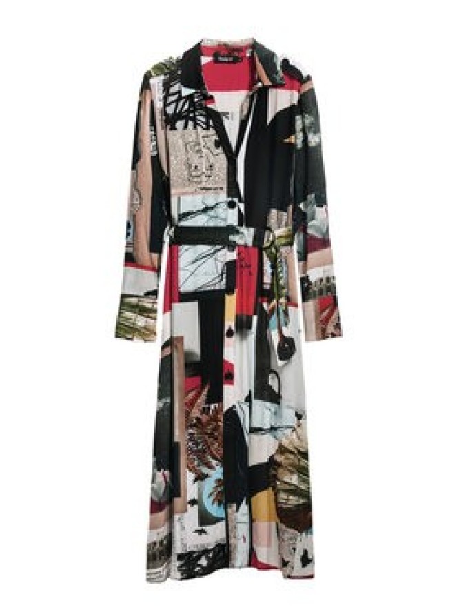 Desigual Sukienka koszulowa Collage 25SWVW45 Kolorowy Regular Fit