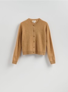 Wełniany kardigan z dodatkiem kaszmiru - beżowy