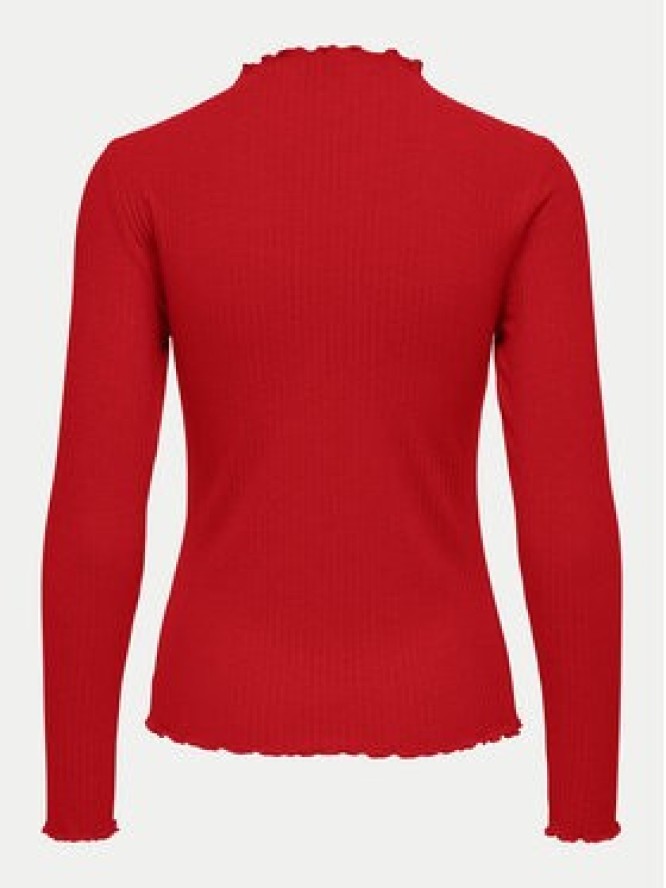 ONLY Bluzka Emma 15180040 Czerwony Slim Fit
