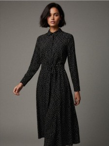 Sukienka z wiskozy - czarny