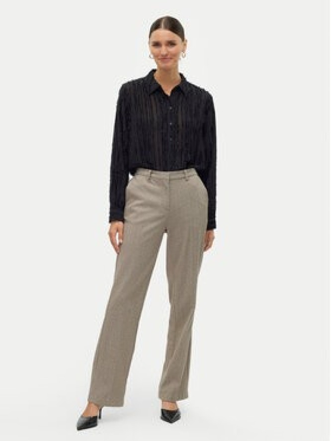 Vero Moda Spodnie materiałowe Kawi 10319665 Beżowy Straight Fit