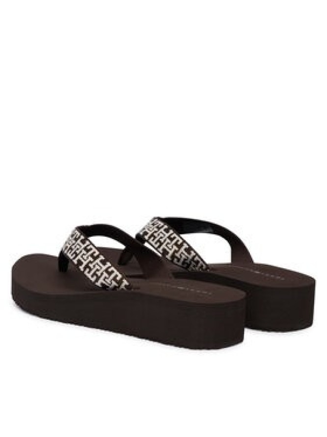 Tommy Hilfiger Japonki Mono Wedge Summer Sandal FW0FW09696 Brązowy