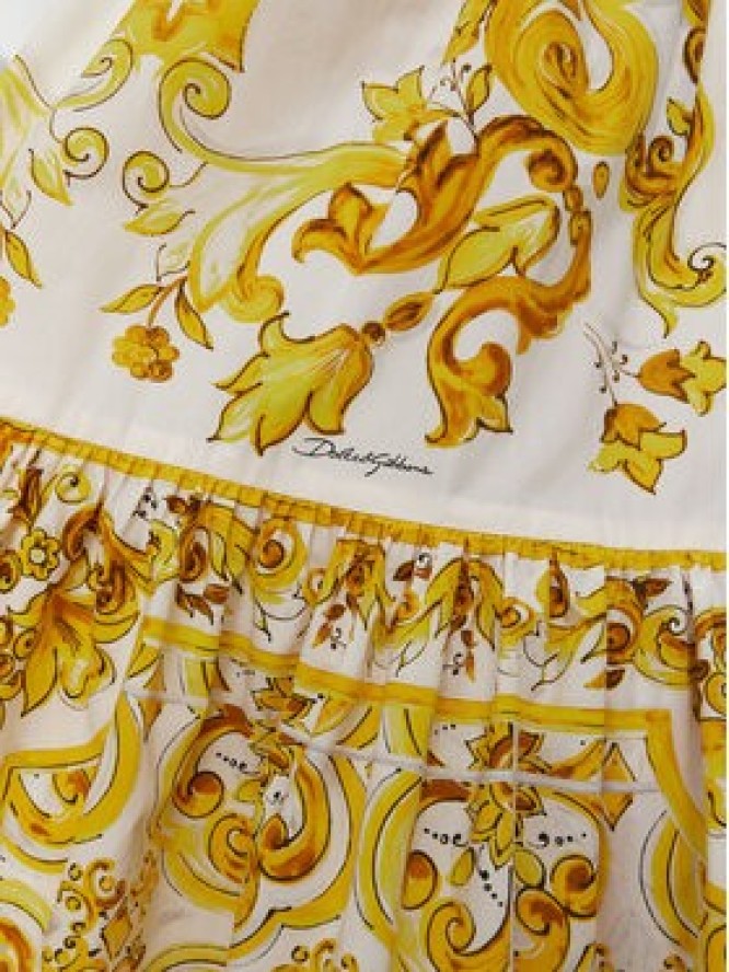 Dolce&Gabbana Spódnica maxi F4CX0T HH5A5 Żółty Regular Fit