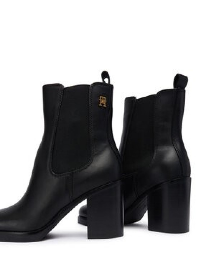 Tommy Hilfiger Botki Square Toe Chelsea High Block Hl FW0FW08844 Czarny