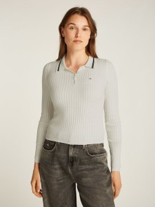 TOMMY JEANS Sweter w kolorze kremowym rozmiar: XS