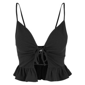 Damski podkoszulek z wytłaczaną falbaną piqué Urban Classics