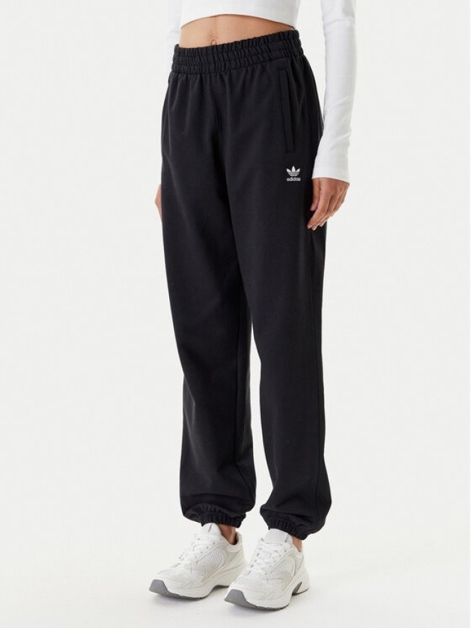 adidas Spodnie dresowe Essentials French Terry IW0952 Czarny Loose Fit