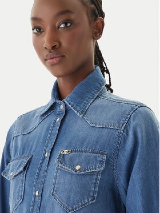 Liu Jo Koszula jeansowa UA6339 D4851 Granatowy Regular Fit