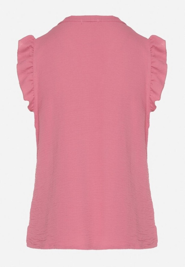 Różowa Koszula Ozdobiona Falbankami Mirivan