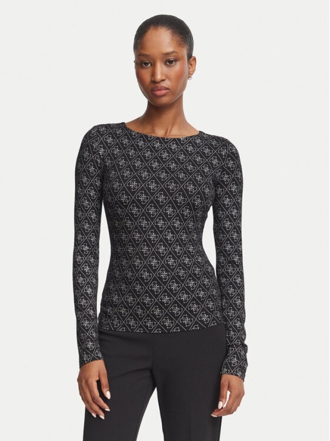 Guess Bluzka W6BP26 K6284 Czarny Slim Fit