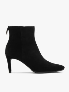 Czarne welurowe botki na szpilce