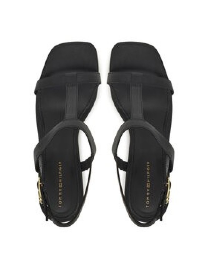 Tommy Hilfiger Sandały Leather Block Heel Sandal FW0FW08532 Czarny