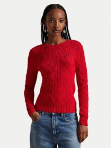 Polo Ralph Lauren Sweter 211971869502 Czerwony Slim Fit