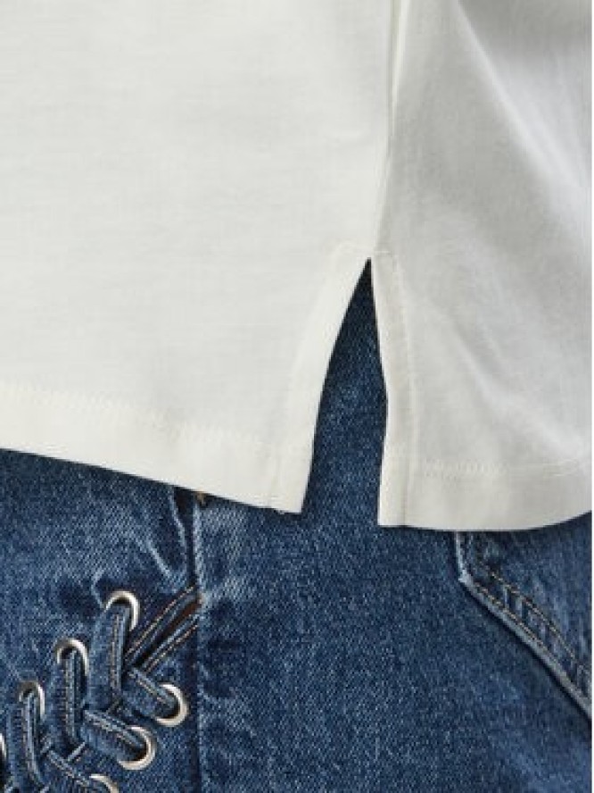 KARL LAGERFELD T-Shirt B4W17003 Kremowy Regular Fit