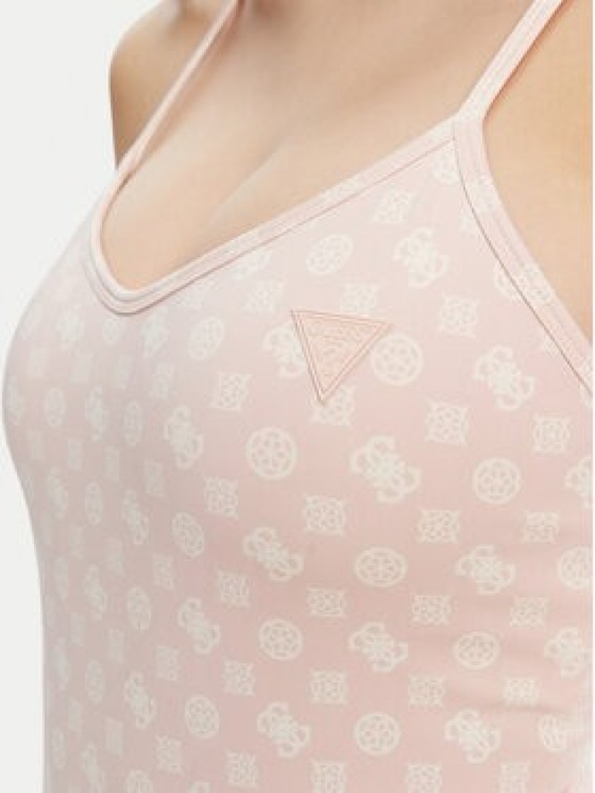 Guess Top V5YP11 MC03W Różowy Slim Fit