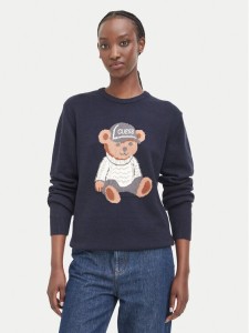 Guess Sweter W6BR84 Z1927 Granatowy Regular Fit