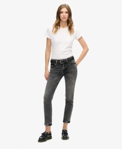 superdry Jeansy Mid Rise Slim z bawełny organicznej