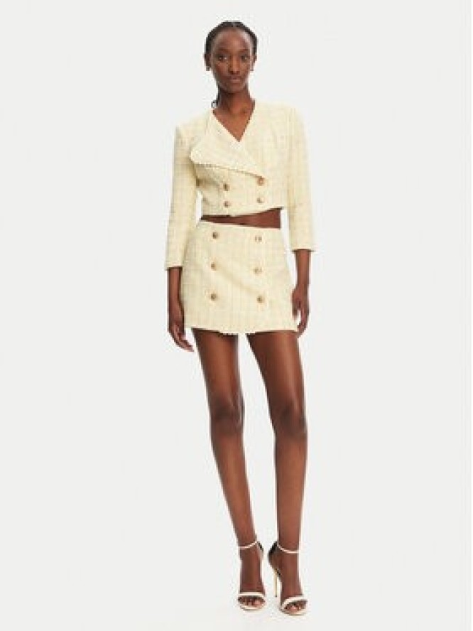 Elisabetta Franchi Spódnica mini GO-116-52E2-V420 Żółty Regular Fit