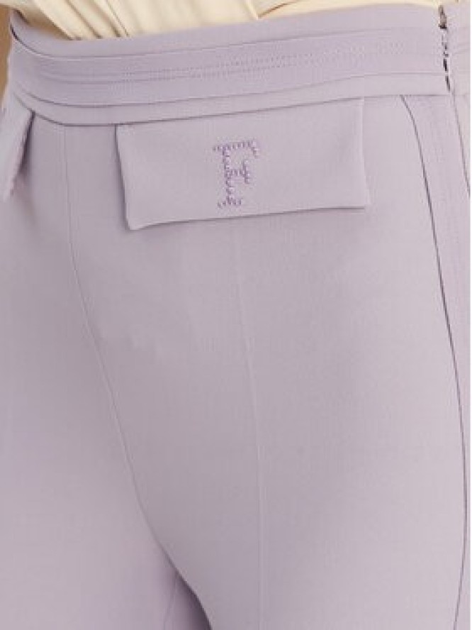 Elisabetta Franchi Spodnie materiałowe PA-170-61E2-V290 Fioletowy Regular Fit