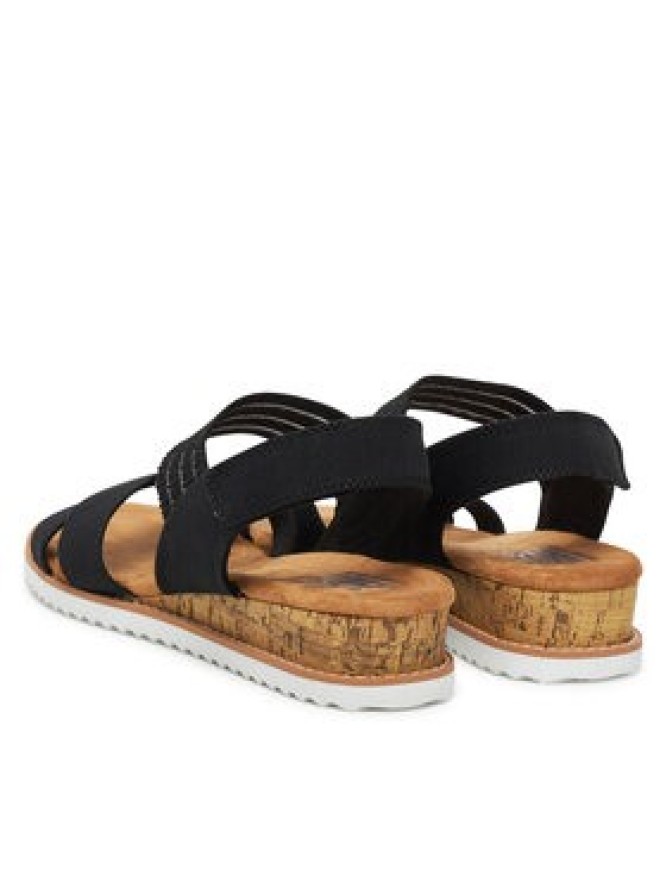 Skechers Sandały BOBS Desert Kiss-Shore Enough 114130/BLK Czarny