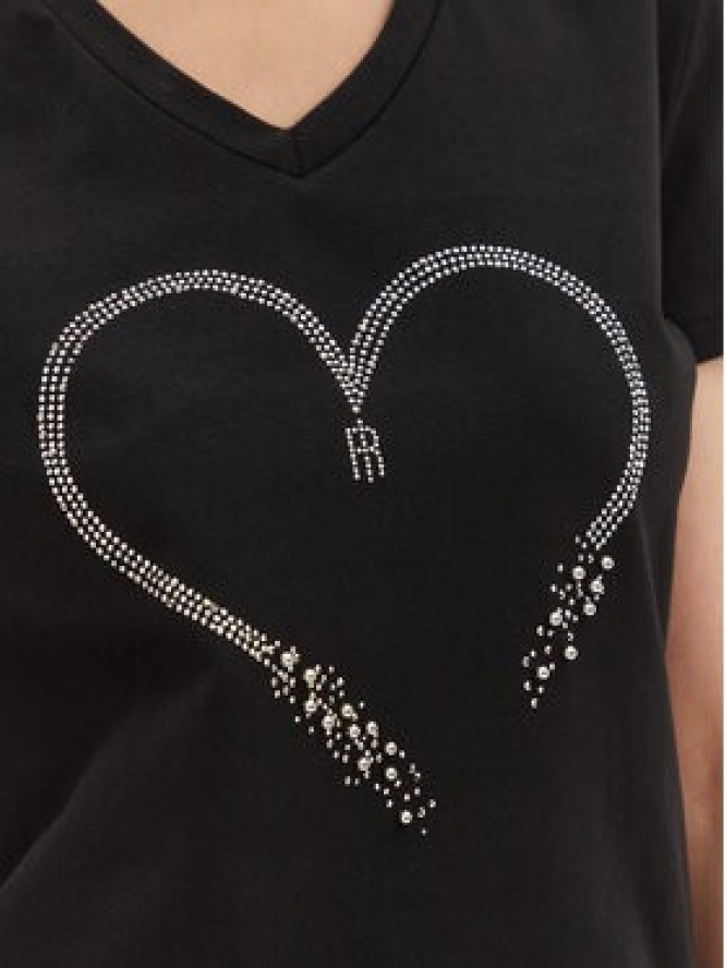 Fracomina T-Shirt FP25ST3007J401N5 Czarny Regular Fit