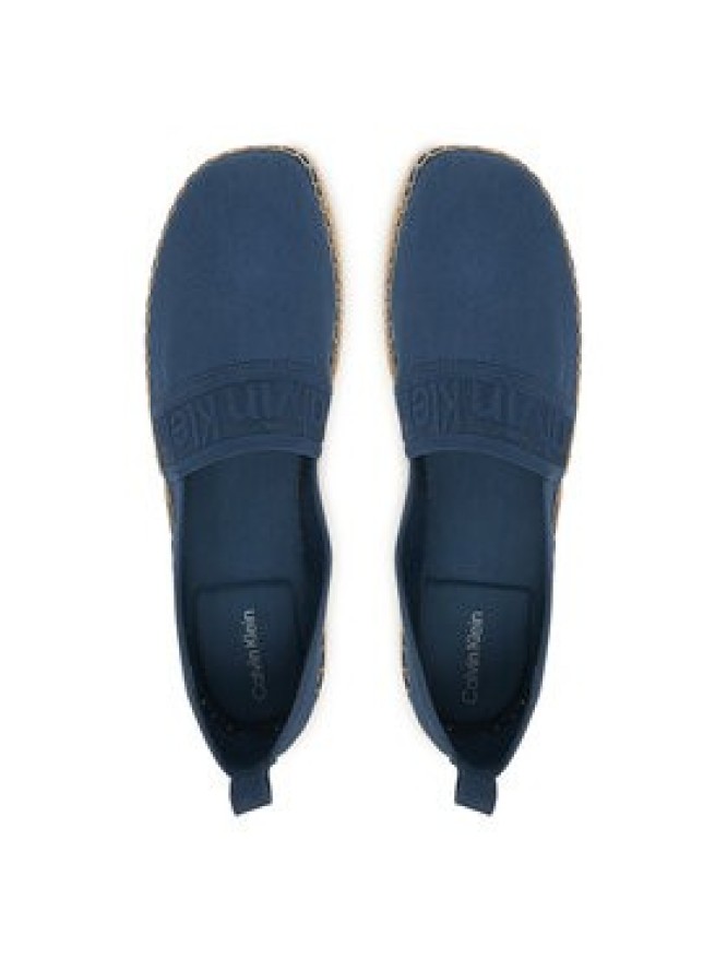 Calvin Klein Espadryle Oblique Espadrille Webbing HW0HW02934 Niebieski