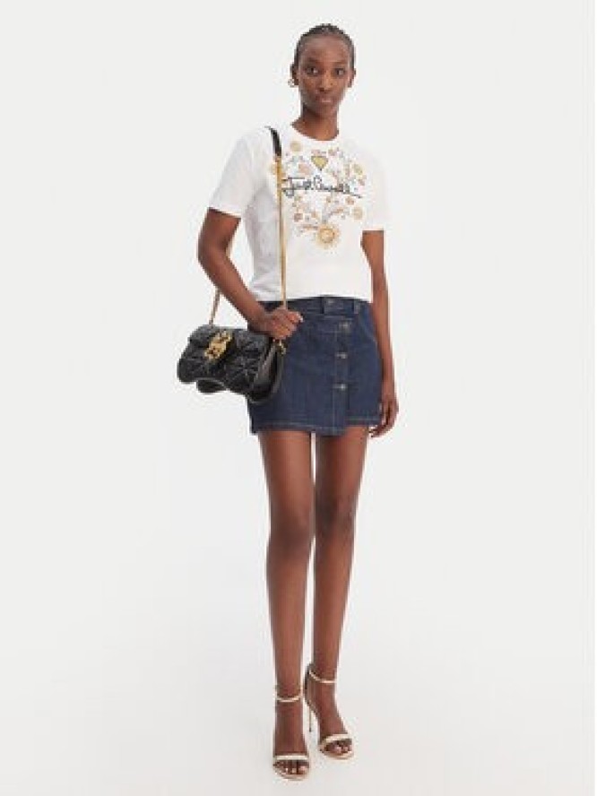 Just Cavalli T-Shirt 80PAHT28 CJ500 Biały Regular Fit